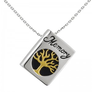 925 sterling silver memory cremation book pendant tree necklace jewelry