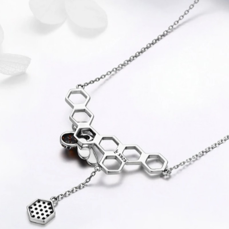 Bee honeycomb 925 sterling silver 2020 new women pendant