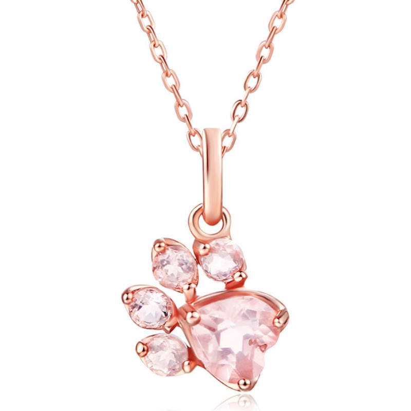 925 sterling silver rose gold pendant soft pink necklace heart necklace statement necklace